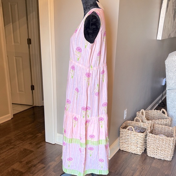 Allison Dress Elegant Peach Marigold Women's Dress Large - Picture 3 of 7